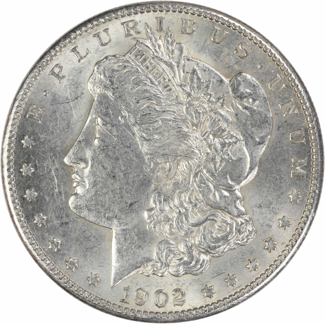 1902 O New Orleans Morgan Dollar AU Uncertified: 1902 O New Orleans Morgan Dollar AU Uncertified This 1902-O Morgan Silver Dollar is an attractive example from the New Orleans Mint. Struck in 90% silver and 10% copper, this coin features the classic