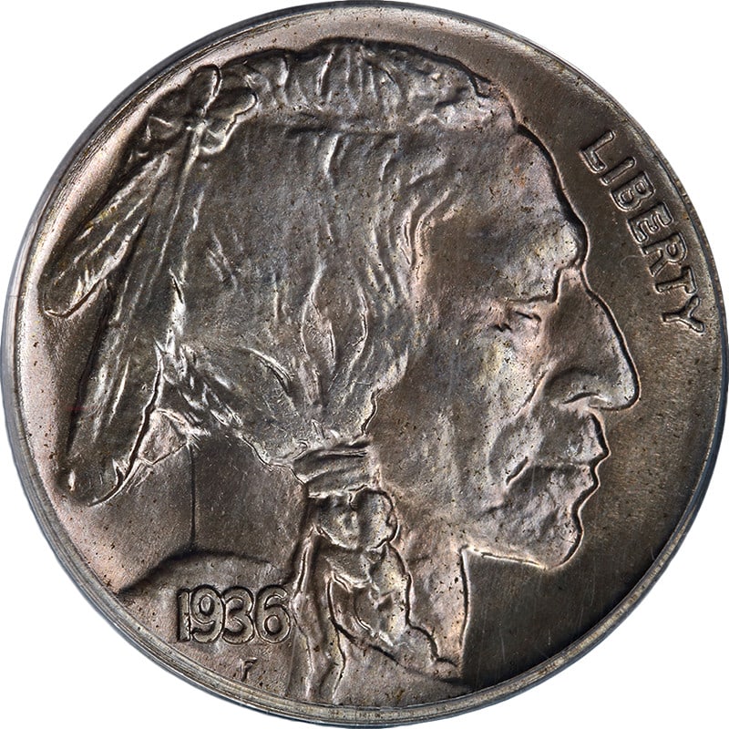 1936 Proof Buffalo Nickel PCGS Graded PR65 United States Coin: 1936 Proof Buffalo Nickel PCGS Graded PR65 United States Coin This original 1936 Buffalo Nickel Proof features great eye appeal, fantastic luster, and a strong strike. The coin is graded PCGS PR65 and