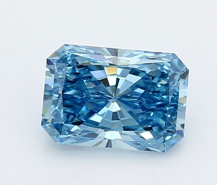 Loose Diamond - RADIANT 1.72ct Fancy Vivid Blue VVS2: Loose Diamond - RADIANT 1.72ct Fancy Vivid Blue VVS2 Source: This is a real non-mined Diamond that has been grown in a lab Shape: RADIANT Carats: 1.72 Color: Fancy Vivid Blue Certification: IGI