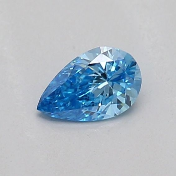Loose Diamond - PEAR 0.15ct Fancy Vivid Blue VS1: Loose Diamond - PEAR 0.15ct Fancy Vivid Blue VS1 Source: This is a real non-mined Diamond that has been grown in a lab Shape: PEAR Carats: 0.15 Color: Fancy Vivid Blue Certification: IGI Additional