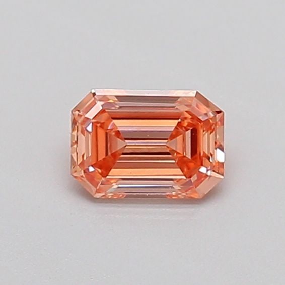 Loose Diamond - EMERALD 0.33ct Fancy Intense Pinkish Orange VS1: Loose Diamond - EMERALD 0.33ct Fancy Intense Pinkish Orange VS1 Source: This is a real non-mined Diamond that has been grown in a lab Shape: EMERALD Carats: 0.33 Color: Fancy Intense Pinkish Orange Ce