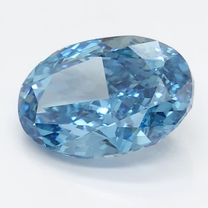 Loose Diamond - OVAL 1.89ct Fancy Vivid Blue VS2: Loose Diamond - OVAL 1.89ct Fancy Vivid Blue VS2 Source: This is a real non-mined Diamond that has been grown in a lab Shape: OVAL Carats: 1.89 Color: Fancy Vivid Blue Certification: IGI Video: Video
