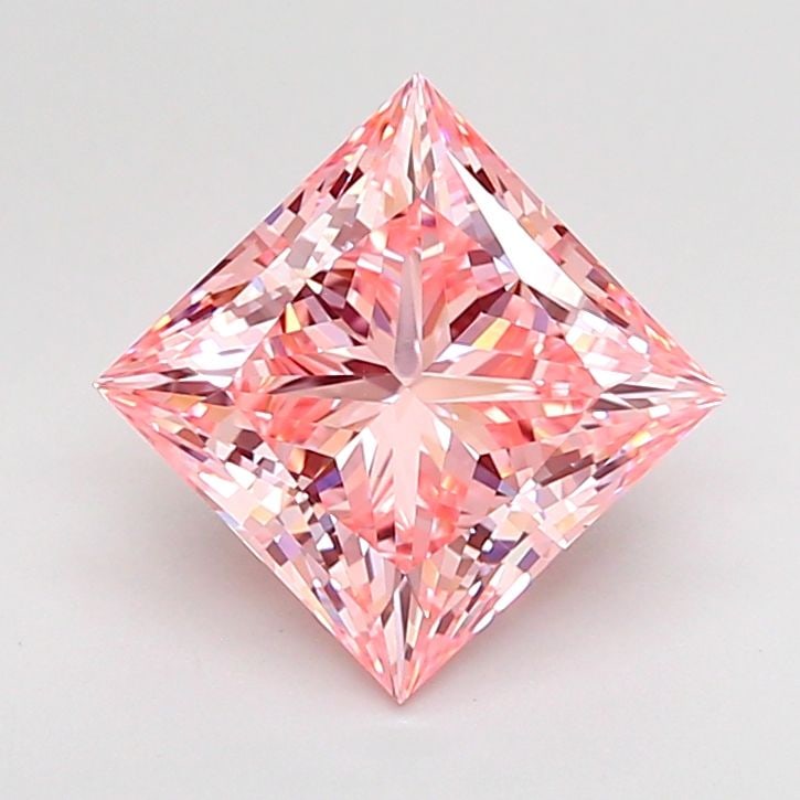 Loose Diamond - PRINCESS 2.53ct Fancy Intense Pink VVS2: Loose Diamond - PRINCESS 2.53ct Fancy Intense Pink VVS2 Source: This is a real non-mined Diamond that has been grown in a lab Shape: PRINCESS Carats: 2.53 Color: Fancy Intense Pink Certification: IGI