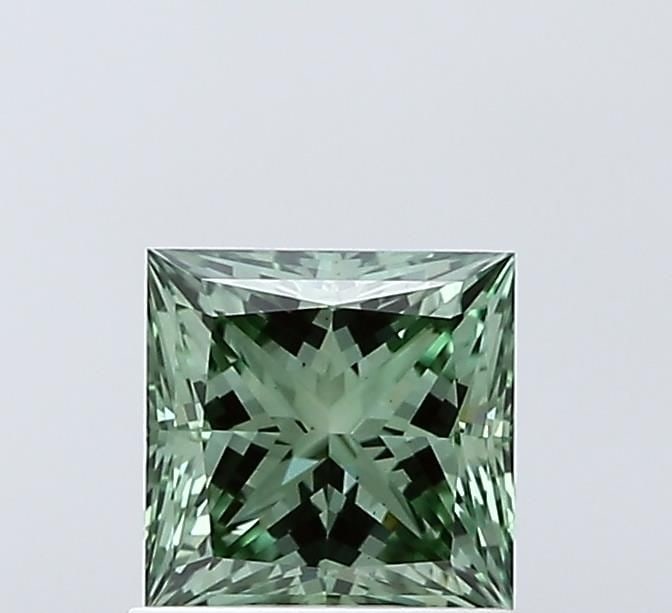Loose Diamond - PRINCESS 1.06ct Fancy Vivid Green VS1: Loose Diamond - PRINCESS 1.06ct Fancy Vivid Green VS1 Source: This is a real non-mined Diamond that has been grown in a lab Shape: PRINCESS Carats: 1.06 Color: Fancy Vivid Green Certification: IGI
