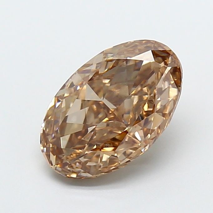 Loose Diamond - OVAL 2.5ct Fancy Light Brown VS1: Loose Diamond - OVAL 2.5ct Fancy Light Brown VS1 Source: This is a real non-mined Diamond that has been grown in a lab Shape: OVAL Carats: 2.5 Color: Fancy Light Brown Certification: IGI Video: Video