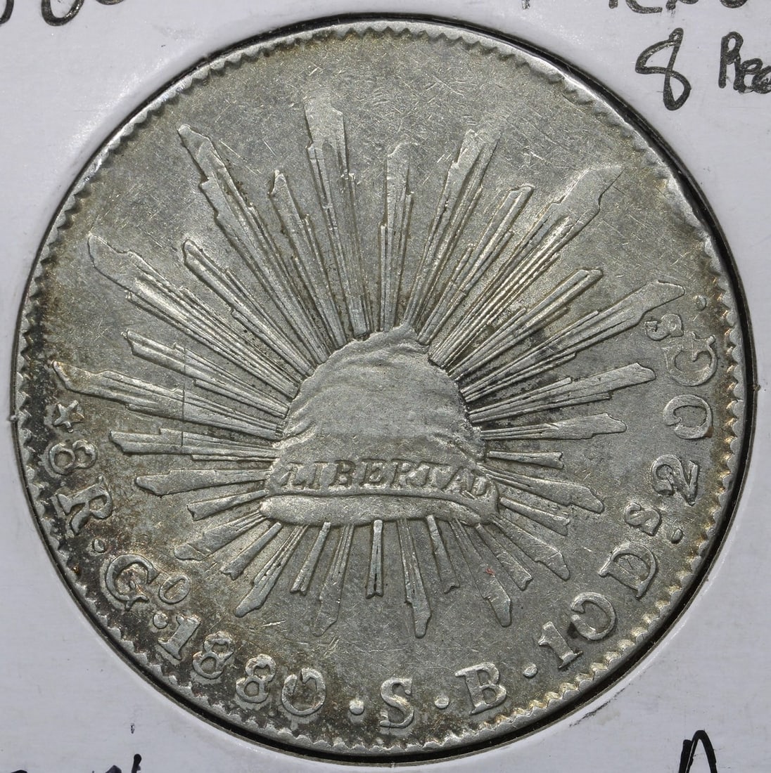 Mexico 1880 Guanajuato Mint Silver 8 Reales AU (1 of 2)