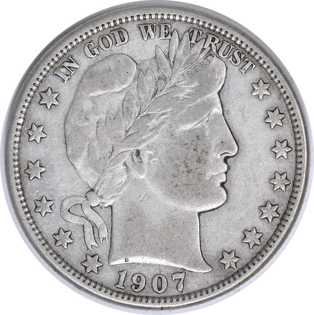 1907-O Barber Silver Half Dollar 50C Uncertified VF Coin (1 of 2)
