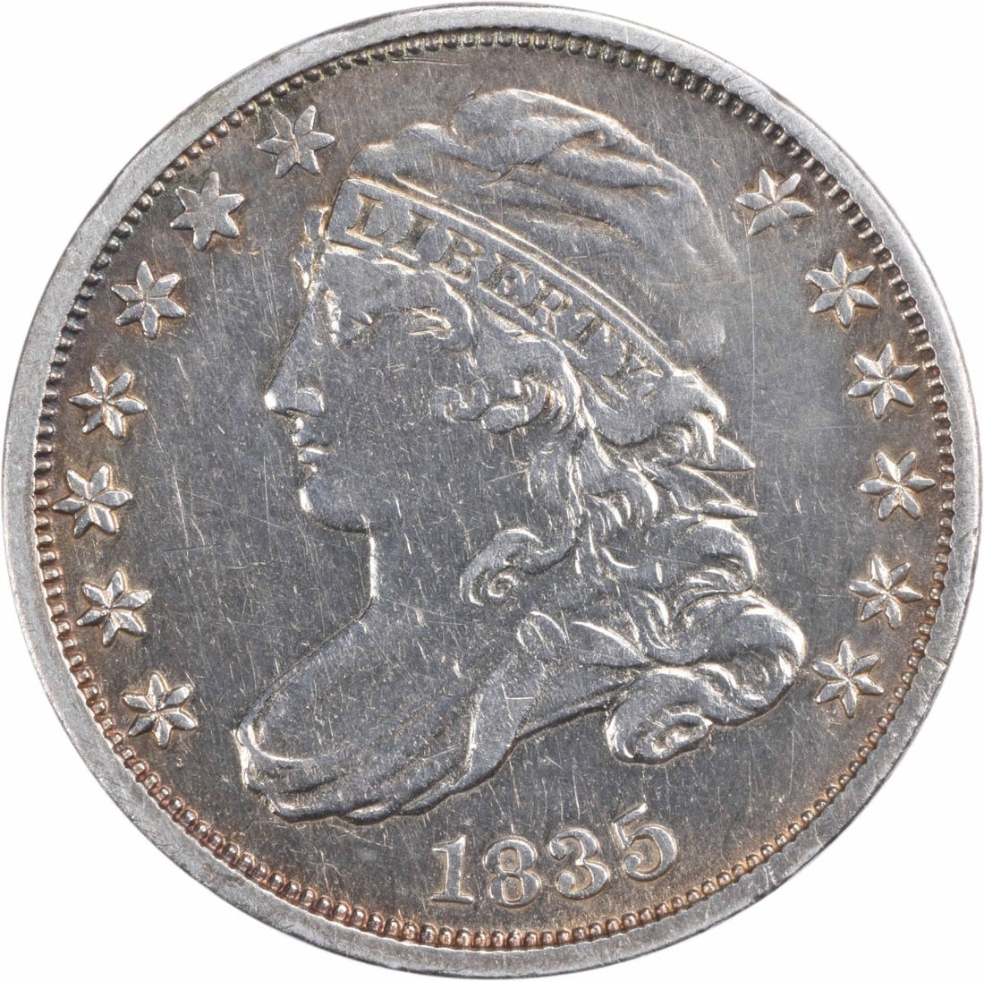 1835 Capped Bust Silver Dime 10C Philadelphia Uncertified Coin (1 of 2)