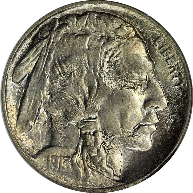 1913 Type 2 Buffalo Nickel NGC MS65 With CAC Endorsement (1 of 4)
