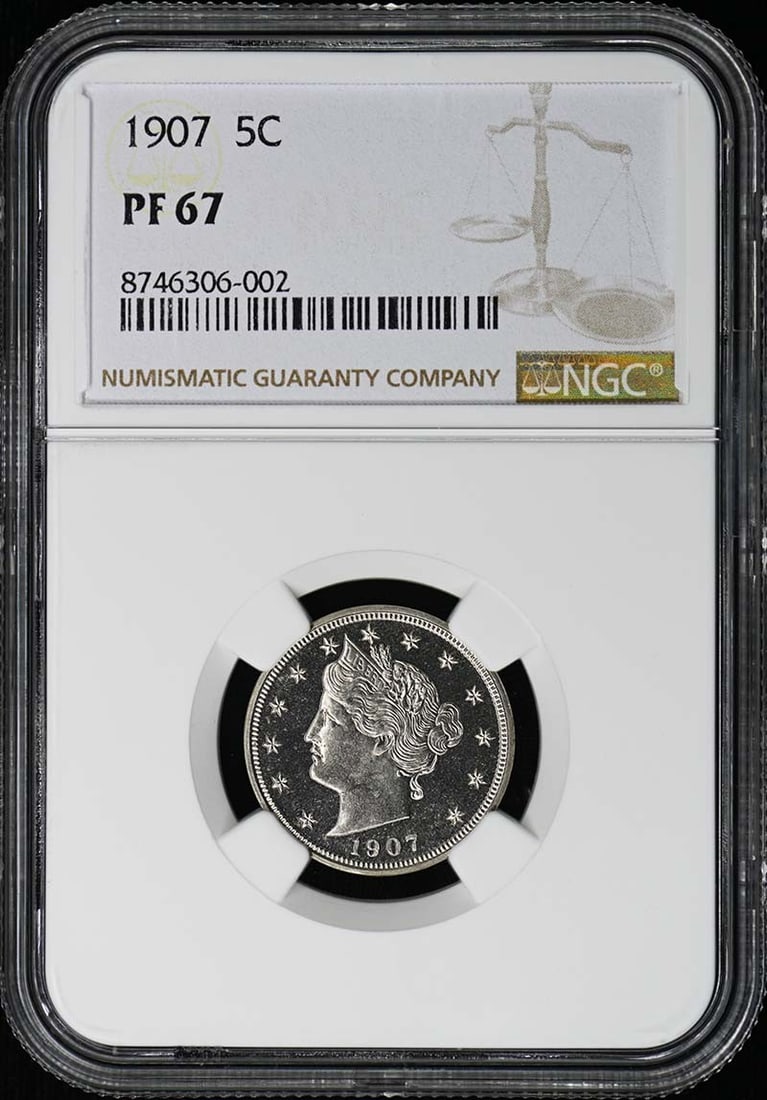NGC PR67 1907 Liberty Head 5C Proof Nickel (1 of 4)