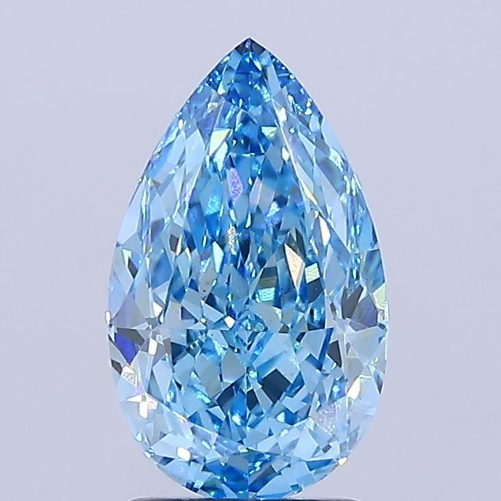 Loose Diamond - PEAR 2.49ct Fancy Vivid Blue VS1: Loose Diamond - PEAR 2.49ct Fancy Vivid Blue VS1 Source: This is a real non-mined Diamond that has been grown in a lab Shape: PEAR Carats: 2.49 Color: Fancy Vivid Blue Certification: NONE Video: