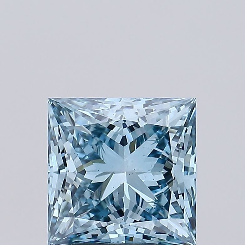 Loose Diamond - PRINCESS 3.22ct Fancy Vivid Greenish Blue VS2: Loose Diamond - PRINCESS 3.22ct Fancy Vivid Greenish Blue VS2 Source: This is a real non-mined Diamond that has been grown in a lab Shape: PRINCESS Carats: 3.22 Color: Fancy Vivid Greenish Blue
