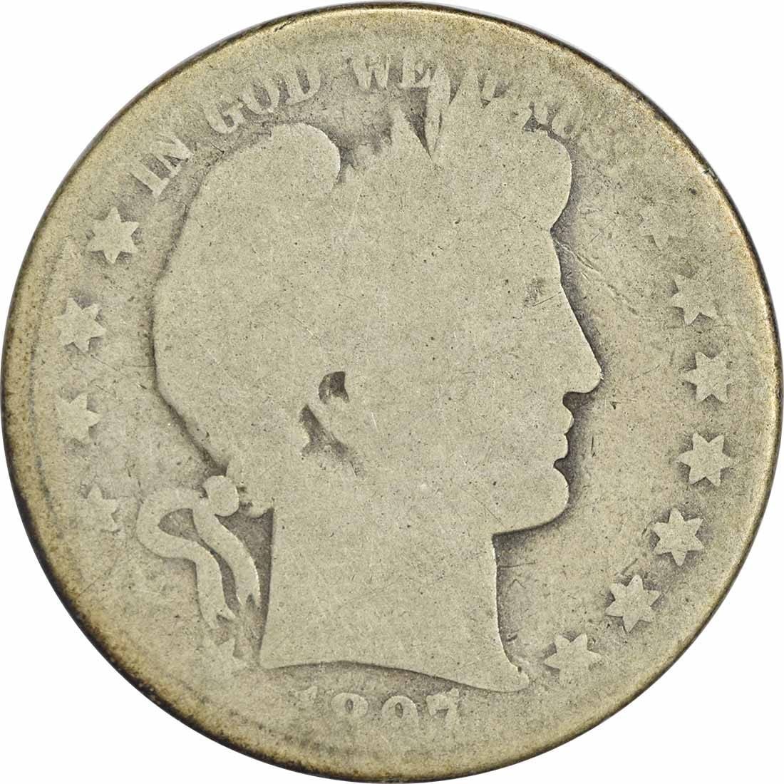 1897-O Barber Half Dollar 50C Coin 90% Silver Uncertified (1 of 2)