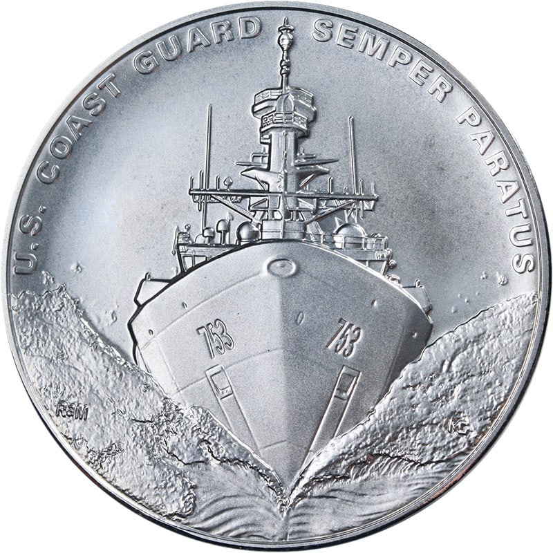 Armed Forces Silver Medal US Coast Guard 1oz .999 with OGP and COA (1 of 3)