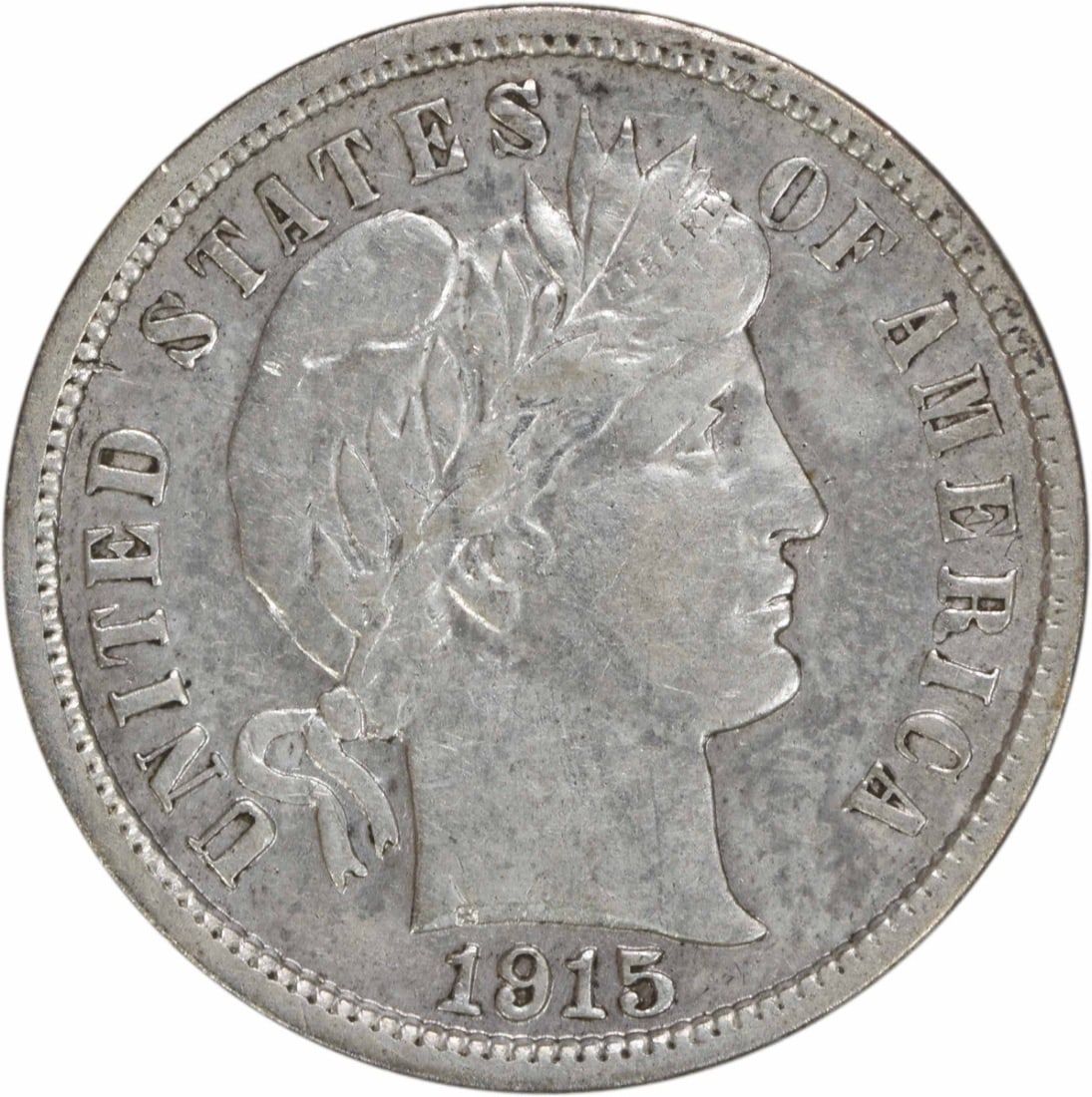 1915-S Barber Silver Dime 10C EF Uncertified 90% Silver (1 of 2)