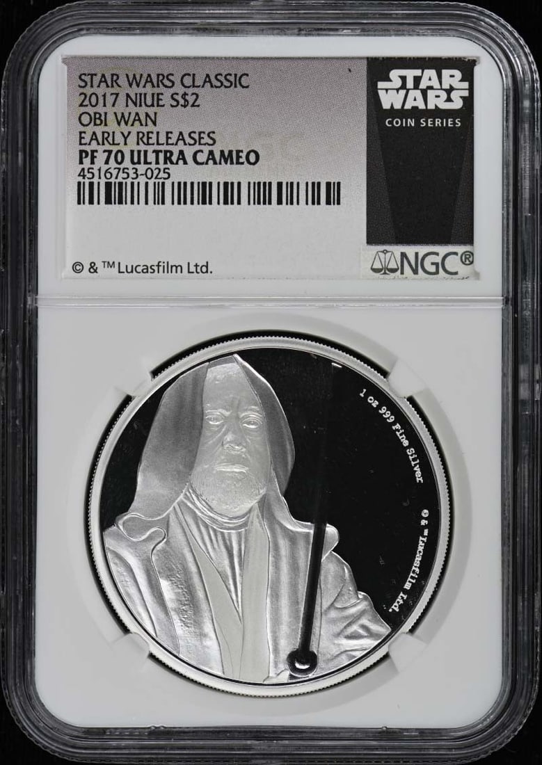 NGC PR70DCAM Niue 2017 $2 Obi-Wan Kenobi Coin Early Releases (1 of 2)