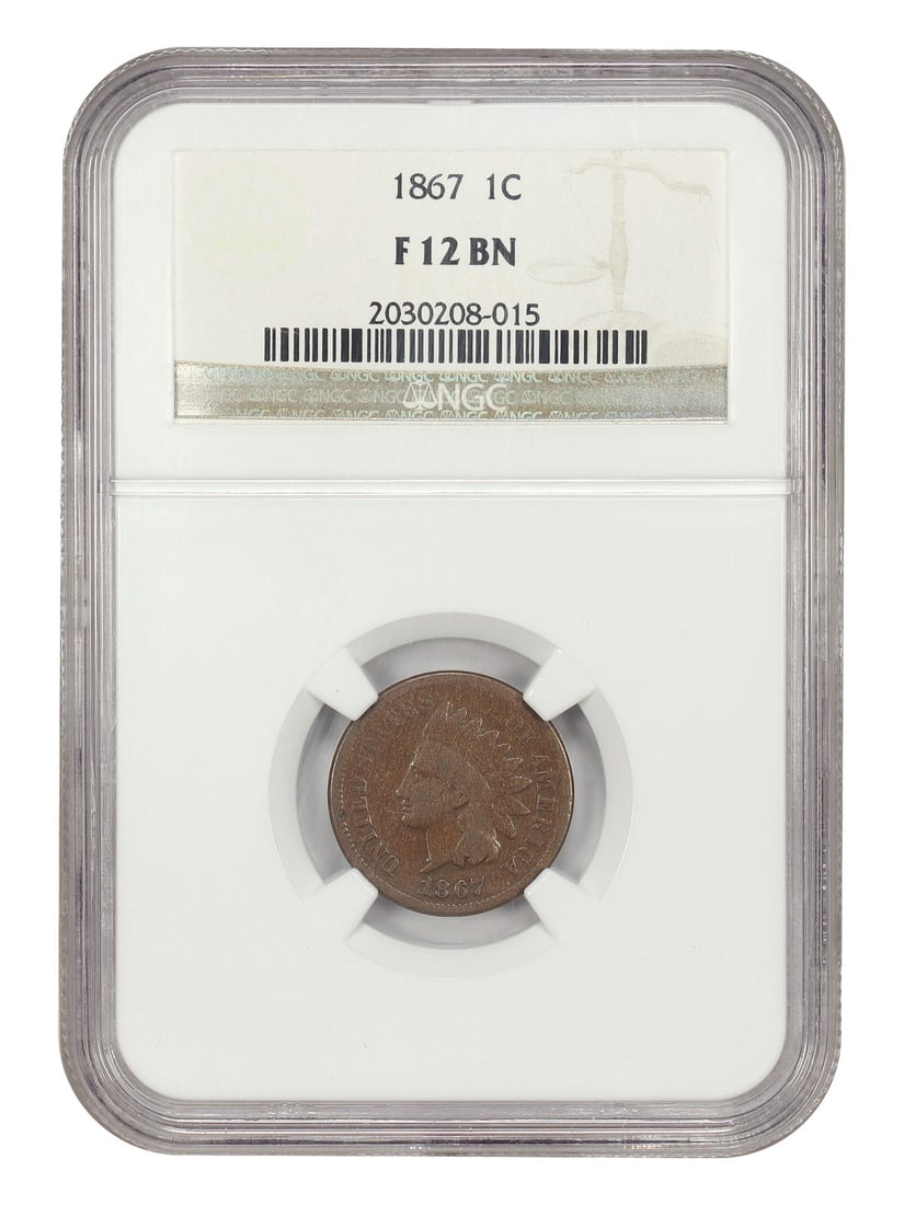 NGC Certified 1867 Indian Head Cent Fine 12 Philadelphia Mint (1 of 4)