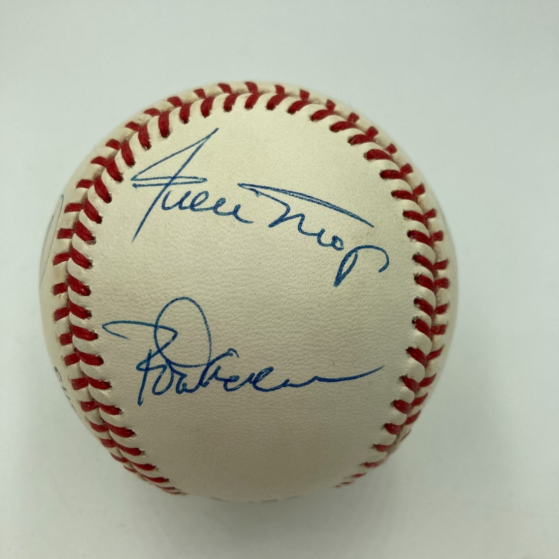 Willie Mays Hank Aaron Stan Musial Signed Baseball 3000 Hit Club JSA COA (1 of 9)