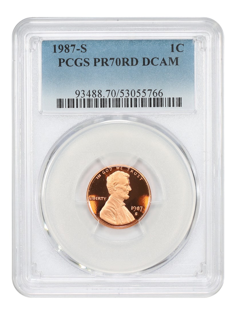 PCGS PR70RD 1987-S Lincoln Cent Modern (1 of 2)