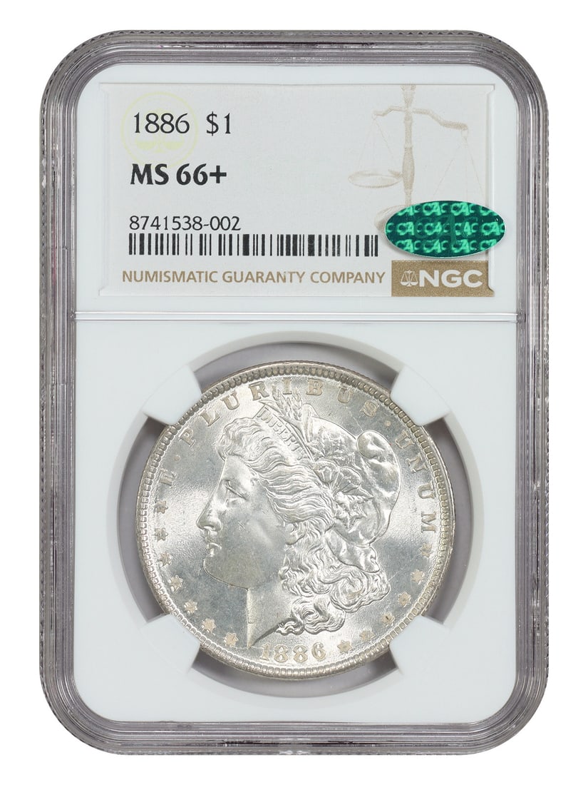 1886 Morgan Dollar NGC CAC MS66 Plus Philadelphia Mint (1 of 4)