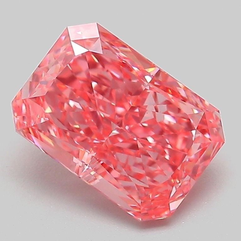 Loose Diamond - RADIANT 2.08ct Fancy Vivid Pink VS1: Loose Diamond - RADIANT 2.08ct Fancy Vivid Pink VS1 Source: This is a real non-mined Diamond that has been grown in a lab Shape: RADIANT Carats: 2.08 Color: Fancy Vivid Pink Certification: IGI Video: