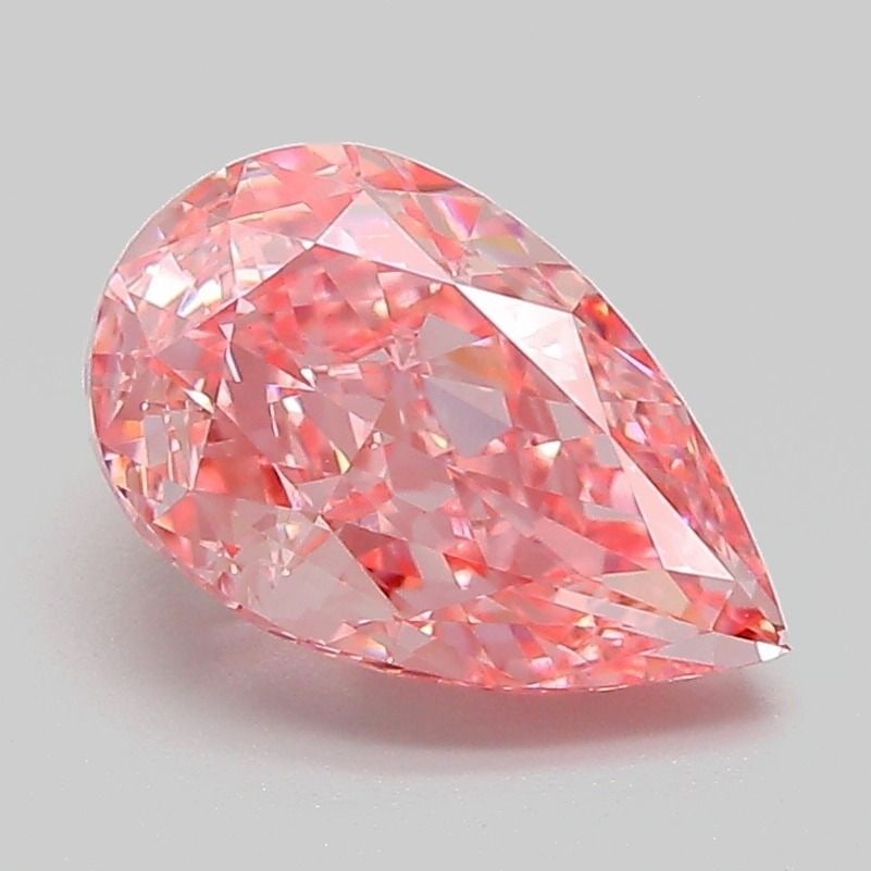 Loose Diamond - PEAR 2.08ct Fancy Vivid Pink VVS2: Loose Diamond - PEAR 2.08ct Fancy Vivid Pink VVS2 Source: This is a real non-mined Diamond that has been grown in a lab Shape: PEAR Carats: 2.08 Color: Fancy Vivid Pink Certification: IGI Video: