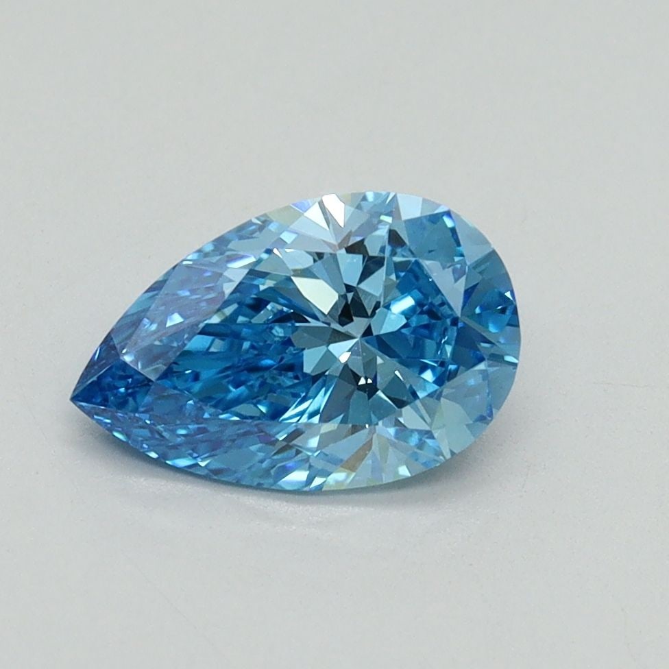 Loose Diamond - PEAR 1.1ct Fancy Vivid Blue VS1: Loose Diamond - PEAR 1.1ct Fancy Vivid Blue VS1 Source: This is a real non-mined Diamond that has been grown in a lab Shape: PEAR Carats: 1.1 Color: Fancy Vivid Blue Certification: IGI Video: