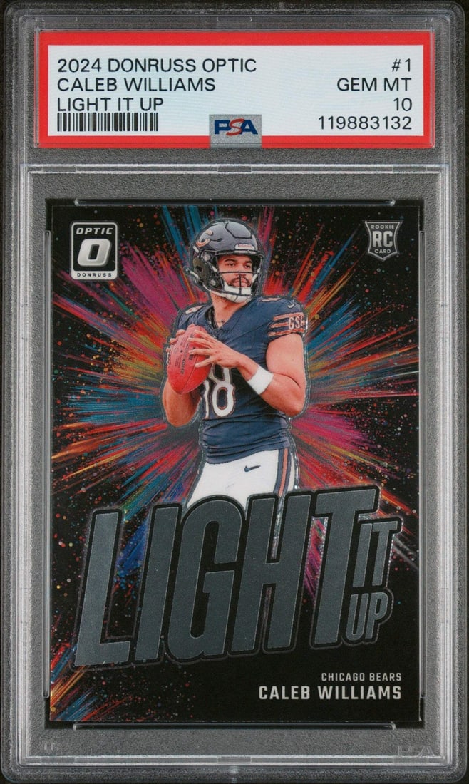2024 Donruss Optic Caleb Williams #1 Light It Up Rookie Card PSA 10 (1 of 2)