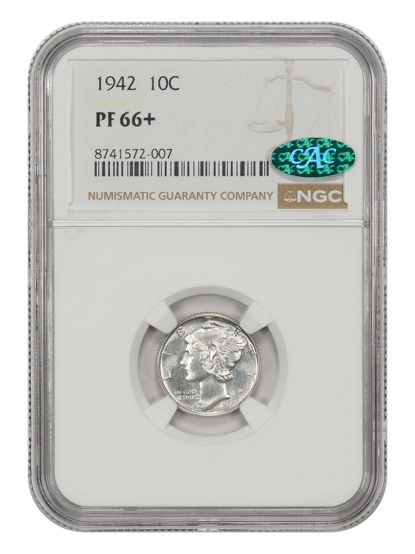 1942 Proof Mercury Dime NGC CAC PR66 Plus Philadelphia (1 of 6)