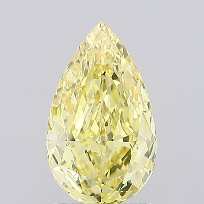 Loose Diamond - PEAR 1.64ct Fancy Vivid Yellow VS1: Loose Diamond - PEAR 1.64ct Fancy Vivid Yellow VS1 Source: This is a real non-mined Diamond that has been grown in a lab Shape: PEAR Carats: 1.64 Color: Fancy Vivid Yellow Certification: IGI Video: