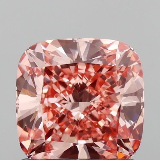 Loose Diamond - CUSHION MODIFIED 1.06ct Fancy Intense Brownish Pink VS2: Loose Diamond - CUSHION MODIFIED 1.06ct Fancy Intense Brownish Pink VS2 Source: This is a real non-mined Diamond that has been grown in a lab Shape: CUSHION MODIFIED Carats: 1.06 Color: Fancy Intense