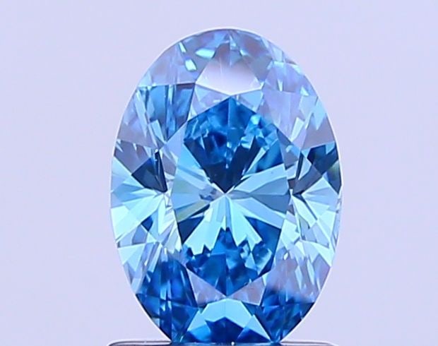 Loose Diamond - OVAL 1.28ct Fancy Vivid Blue VS1: Loose Diamond - OVAL 1.28ct Fancy Vivid Blue VS1 Source: This is a real non-mined Diamond that has been grown in a lab Shape: OVAL Carats: 1.28 Color: Fancy Vivid Blue Certification: IGI Video: