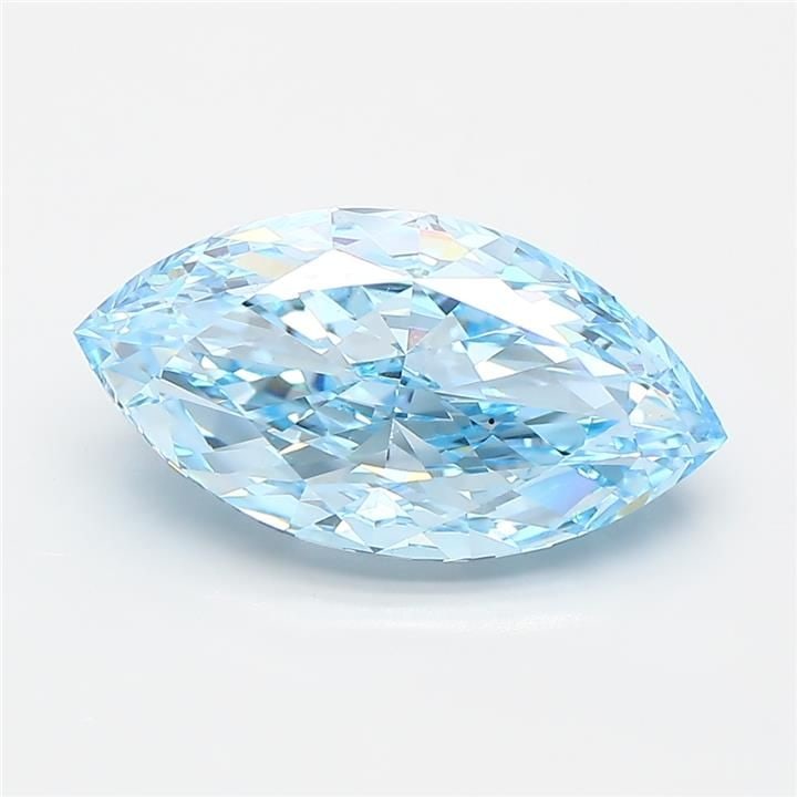 Loose Diamond - MARQUISE 3.32ct Fancy Vivid Blue VS2: Loose Diamond - MARQUISE 3.32ct Fancy Vivid Blue VS2 Source: This is a real non-mined Diamond that has been grown in a lab Shape: MARQUISE Carats: 3.32 Color: Fancy Vivid Blue Certification: IGI
