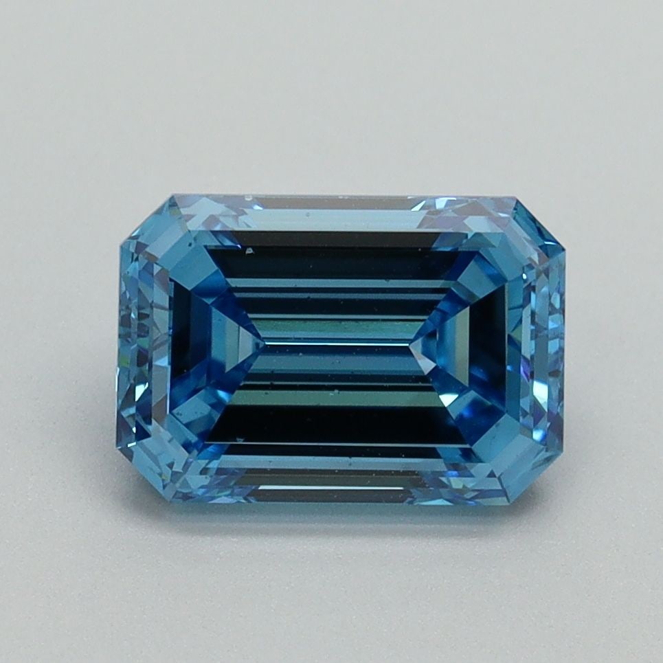 Loose Diamond - EMERALD 2.0ct Fancy Vivid Blue VS2: Loose Diamond - EMERALD 2.0ct Fancy Vivid Blue VS2 Source: This is a real non-mined Diamond that has been grown in a lab Shape: EMERALD Carats: 2.0 Color: Fancy Vivid Blue Certification: IGI Video: