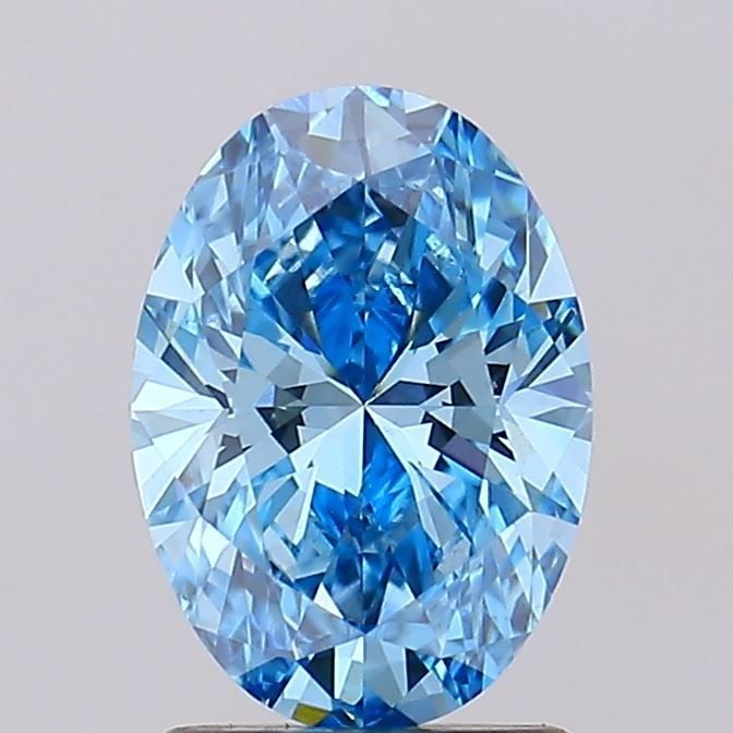 Loose Diamond - OVAL 1.55ct Fancy Vivid Blue VS1: Loose Diamond - OVAL 1.55ct Fancy Vivid Blue VS1 Source: This is a real non-mined Diamond that has been grown in a lab Shape: OVAL Carats: 1.55 Color: Fancy Vivid Blue Certification: IGI Video: Video