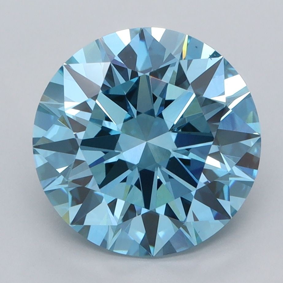 Ideal Loose Diamond - ROUND 4.0ct Fancy Vivid Blue VS1 (1 of 1)