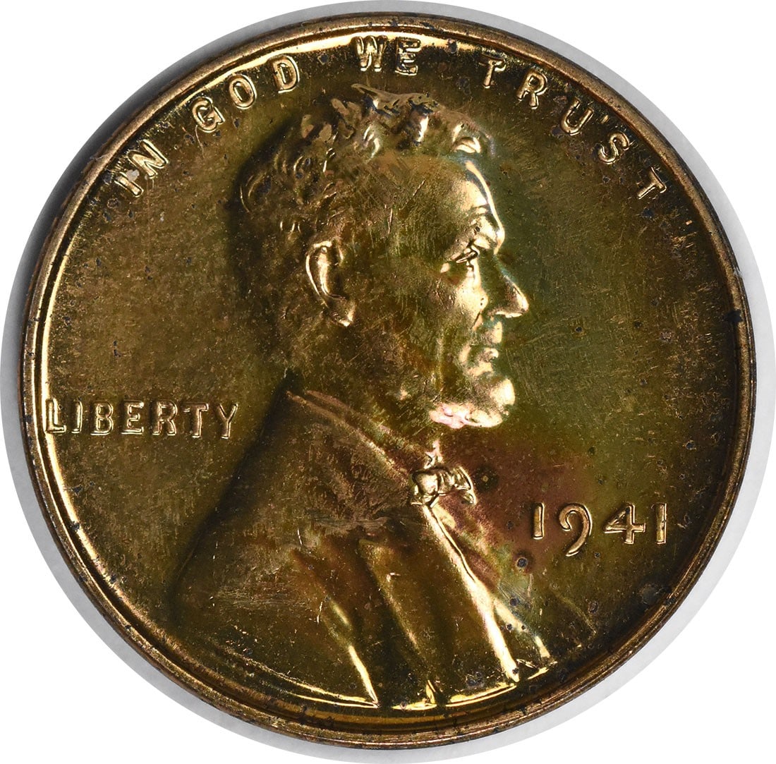 1941 Lincoln Cent Choice Proof Uncertified Copper Coin (1 of 2)