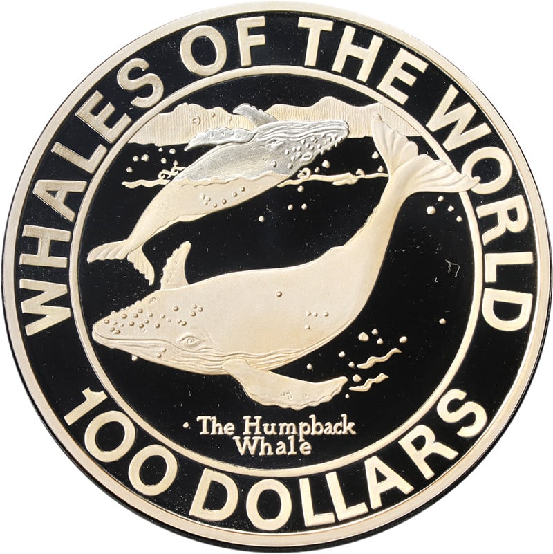Bahamas 1995 Humpback Whale Proof Silver Kilo $100 OGP COA (1 of 3)