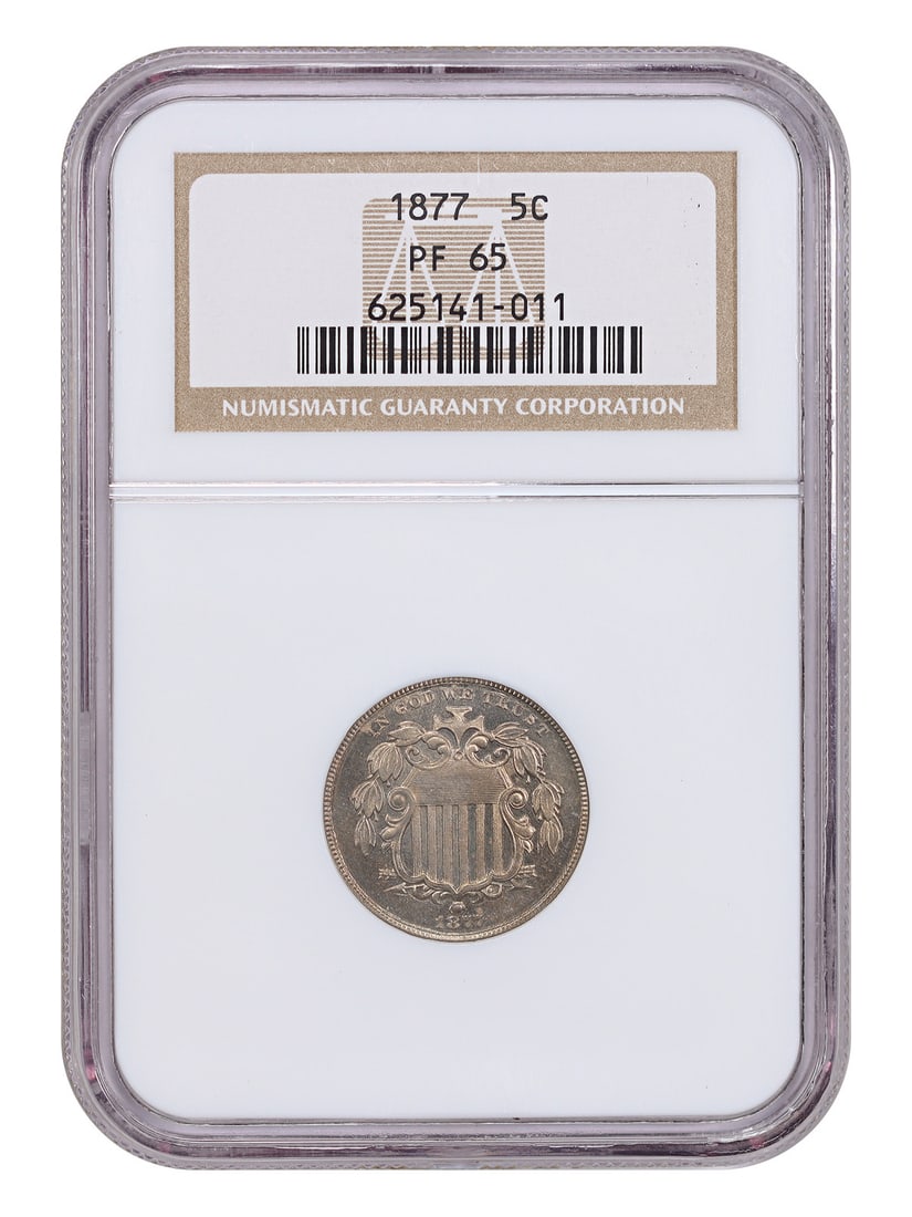 NGC PR65 1877 Shield Nickel 5C Proof Only (1 of 6)