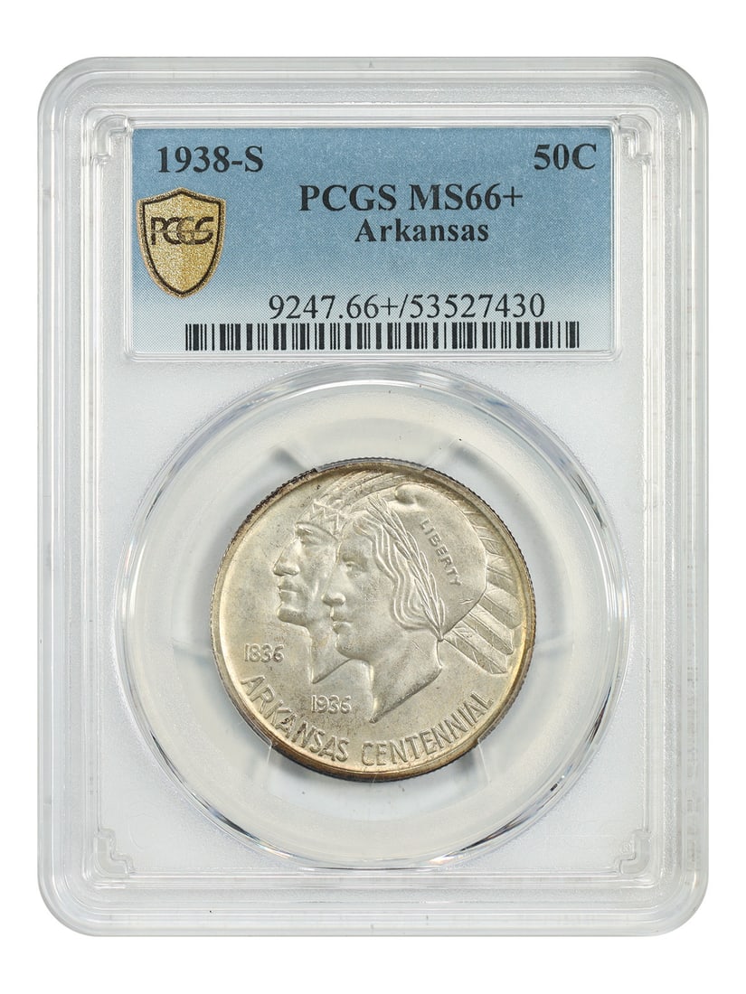 Arkansas 1938-S Half Dollar PCGS MS66 Plus Classic Silver Commem Coin (1 of 5)