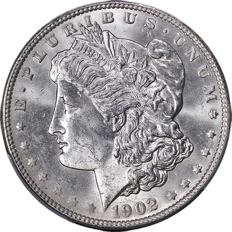 1902-P Morgan Silver Dollar PCGS MS63 Uncirculated Silver Coin: 1902-P Morgan Silver Dollar PCGS MS63 Uncirculated Silver Coin This 1902-P Morgan Silver Dollar is a stunning example of American numismatic history. Certified by PCGS with a grade of MS63, it feature