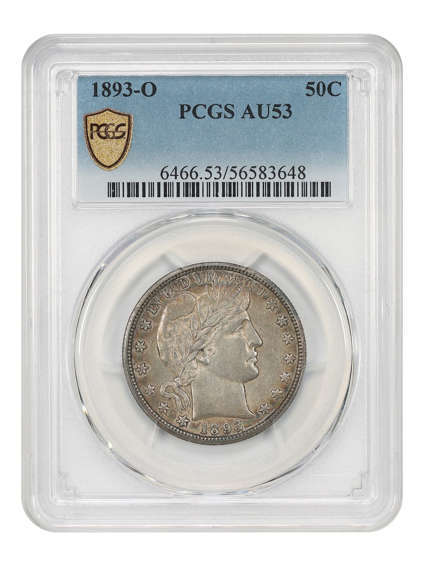 PCGS AU53 1893-O New Orleans Barber Half Dollar 50C (1 of 4)