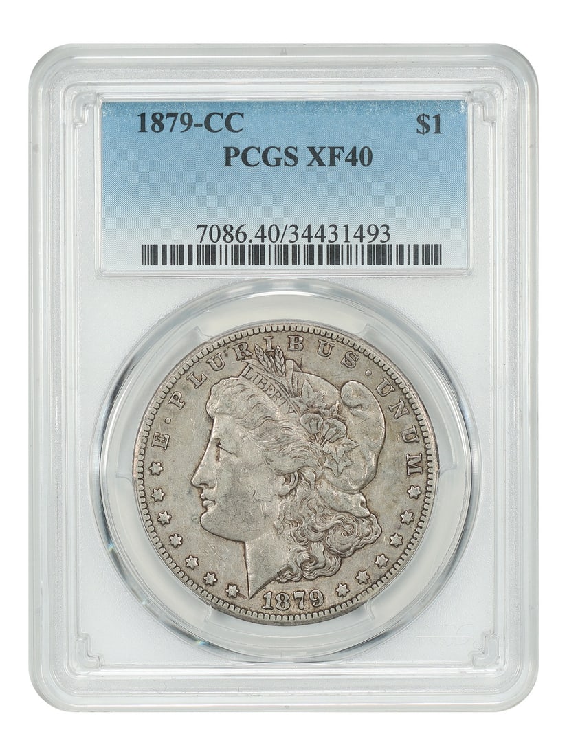 PCGS XF40 1879 CC Morgan Silver Dollar (1 of 4)