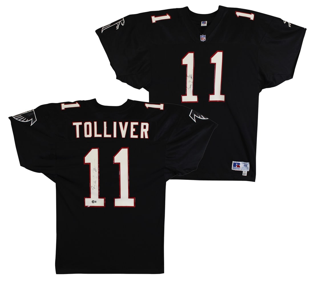 Billy Joe Tolliver Dual Signed Atlanta Falcons Black Jersey Beckett Authenticated (1 of 7)