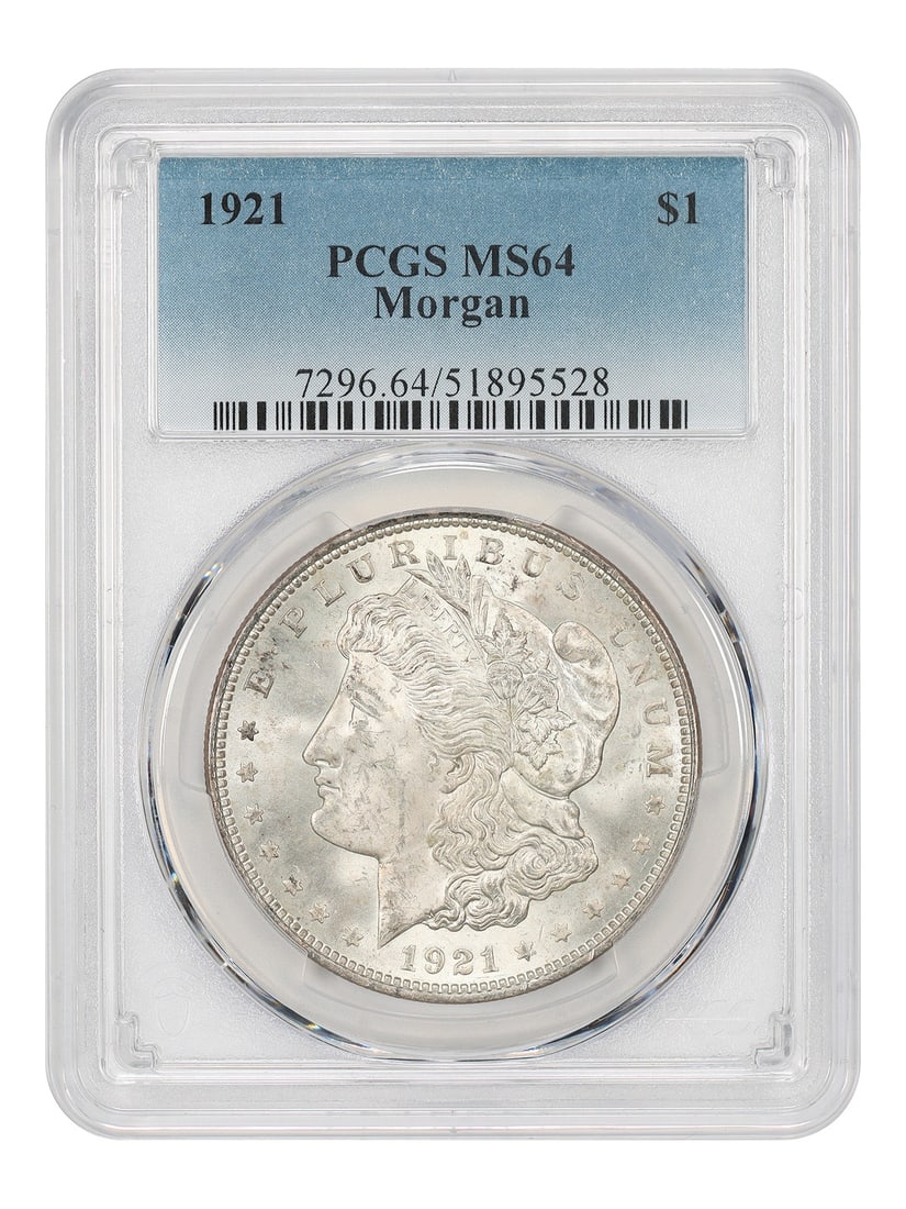 1921 Morgan Silver Dollar PCGS MS64 Philadelphia Mint Last Year Issue (1 of 4)