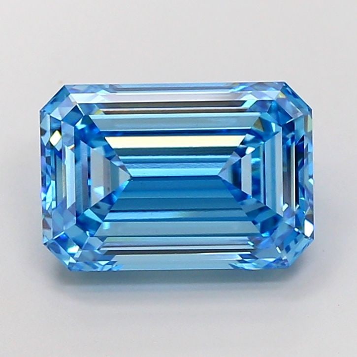 Loose Diamond - EMERALD 8.0ct Fancy Vivid Blue VS1: Loose Diamond - EMERALD 8.0ct Fancy Vivid Blue VS1 Source: This is a real non-mined Diamond that has been grown in a lab Shape: EMERALD Carats: 8.0 Color: Fancy Vivid Blue Certification: IGI Video: