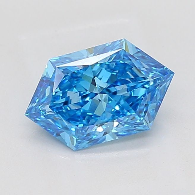 Loose Diamond - HEXAGONAL 2.08ct Fancy Vivid Blue VS1: Loose Diamond - HEXAGONAL 2.08ct Fancy Vivid Blue VS1 Source: This is a real non-mined Diamond that has been grown in a lab Shape: HEXAGONAL Carats: 2.08 Color: Fancy Vivid Blue Certification: IGI Vid