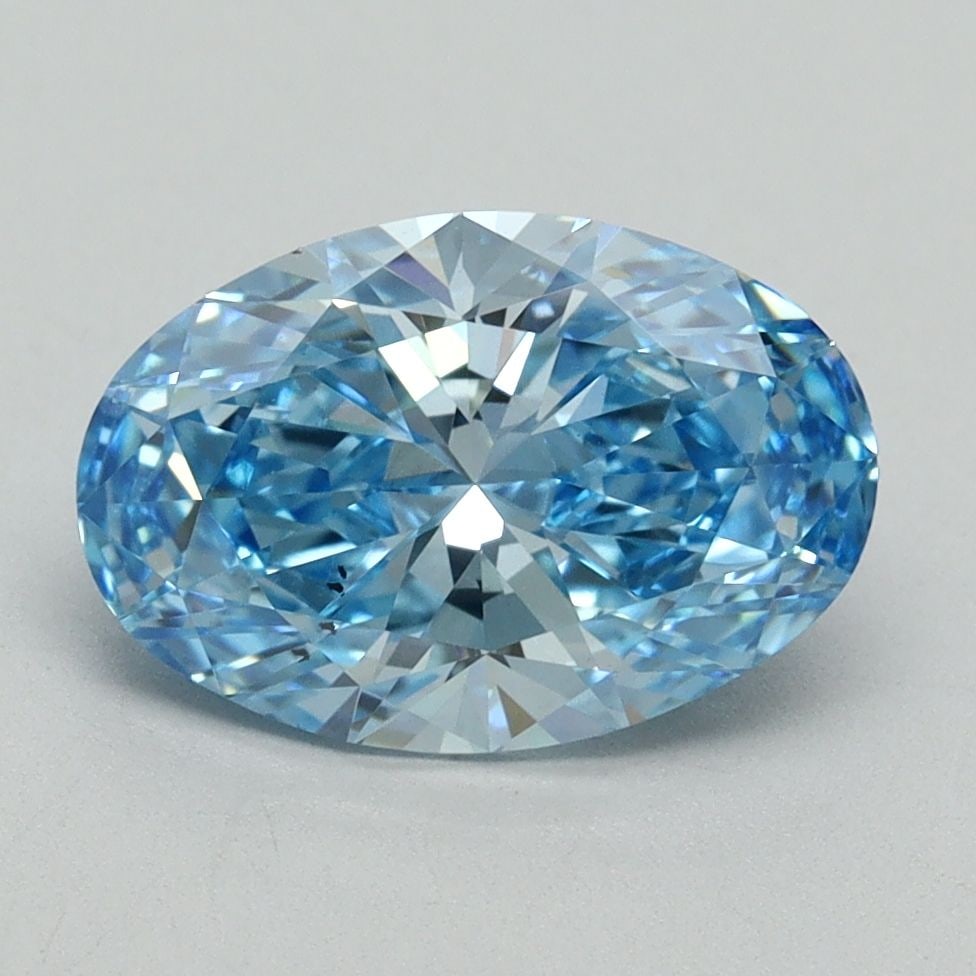 Loose Diamond - OVAL 2.06ct Fancy Vivid Blue VS2: Loose Diamond - OVAL 2.06ct Fancy Vivid Blue VS2 Source: This is a real non-mined Diamond that has been grown in a lab Shape: OVAL Carats: 2.06 Color: Fancy Vivid Blue Certification: IGI Video: Video