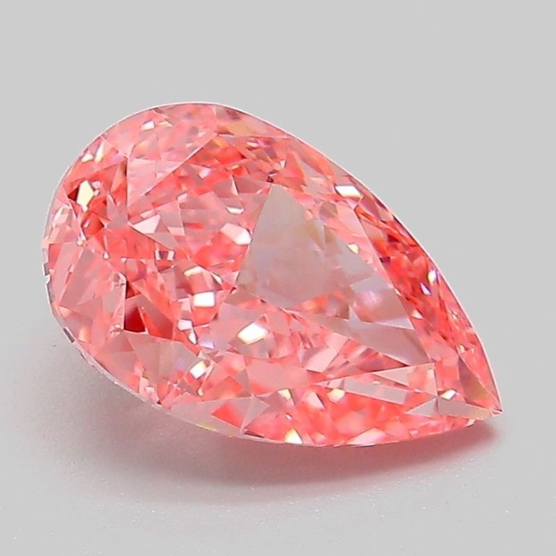 Loose Diamond - PEAR 2.11ct Fancy Vivid Pink VS1: Loose Diamond - PEAR 2.11ct Fancy Vivid Pink VS1 Source: This is a real non-mined Diamond that has been grown in a lab Shape: PEAR Carats: 2.11 Color: Fancy Vivid Pink Certification: IGI Video: