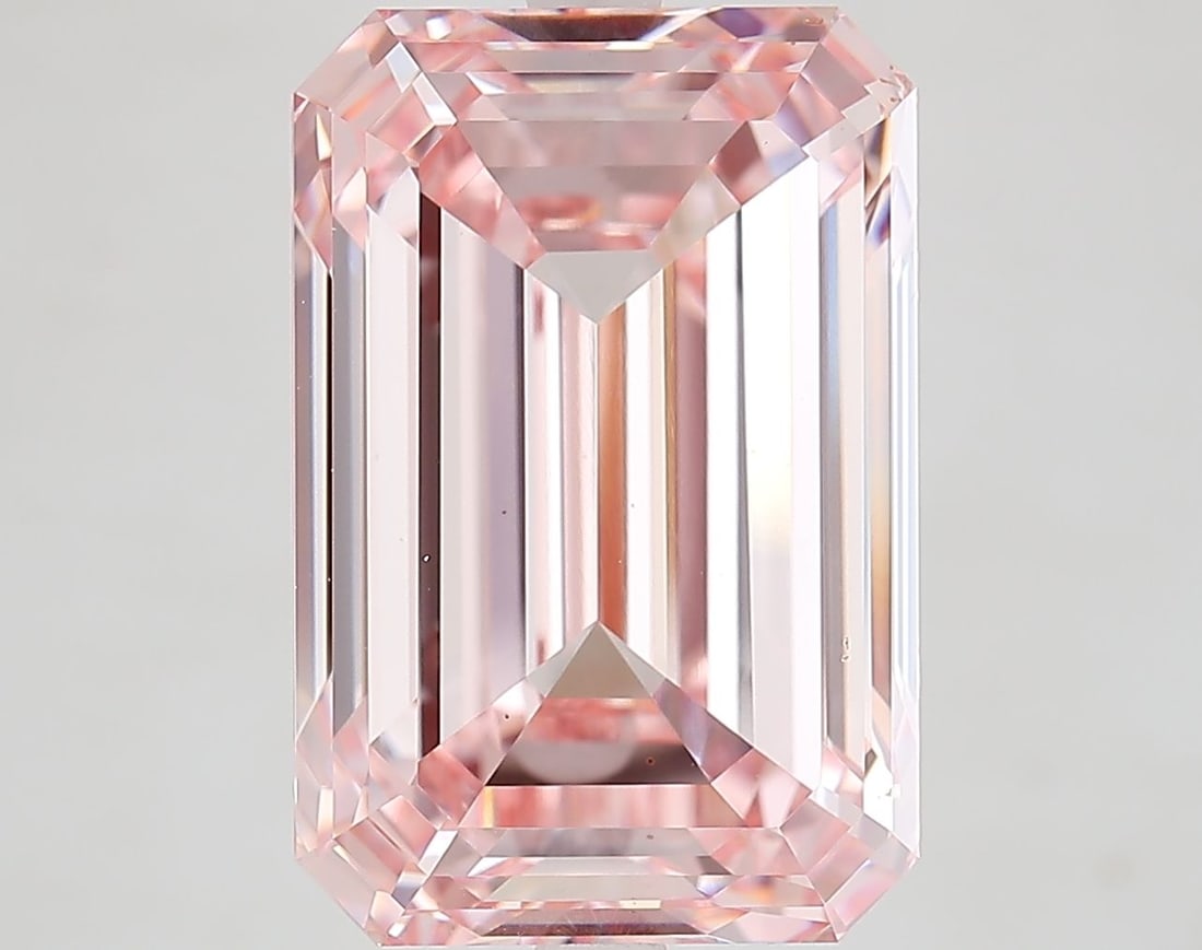 Loose Diamond - EMERALD 10.06ct Fancy Intense Pink VS1: Loose Diamond - EMERALD 10.06ct Fancy Intense Pink VS1 Source: This is a real non-mined Diamond that has been grown in a lab Shape: EMERALD Carats: 10.06 Color: Fancy Intense Pink Certification: IGI